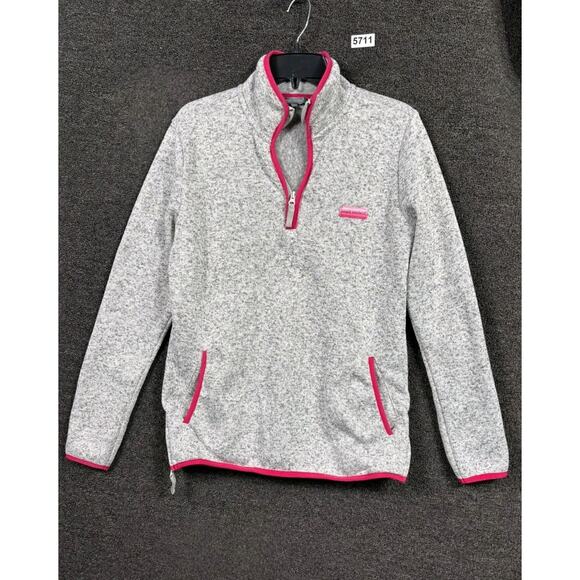 Simply Southern Knit Sweater Womens M Marled Gray 1/4 Quarter Zip Long Sleeves - Picture 1 of 7